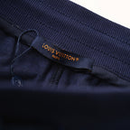 Louis Vuitton Navy Flocked Embossed Terry Shorts