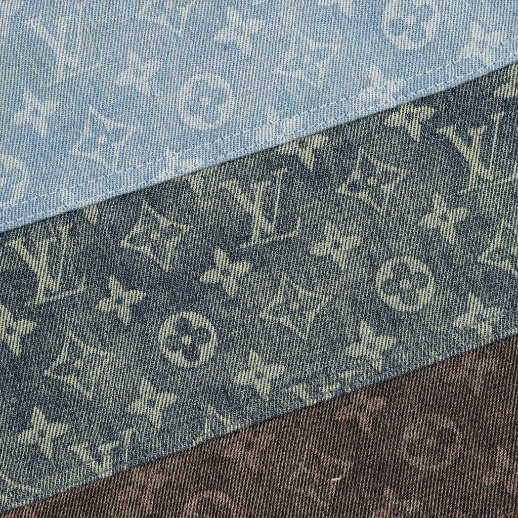Louis Vuitton All-Over Print Paneled Denim Shorts