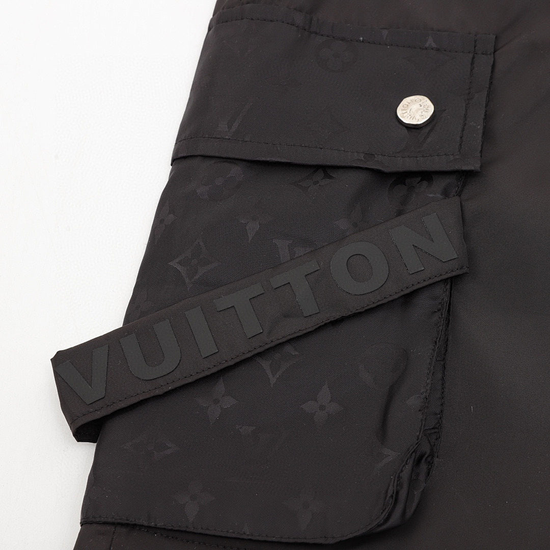 Louis Vuitton Cargo Shorts with All-Over Monogram Print
