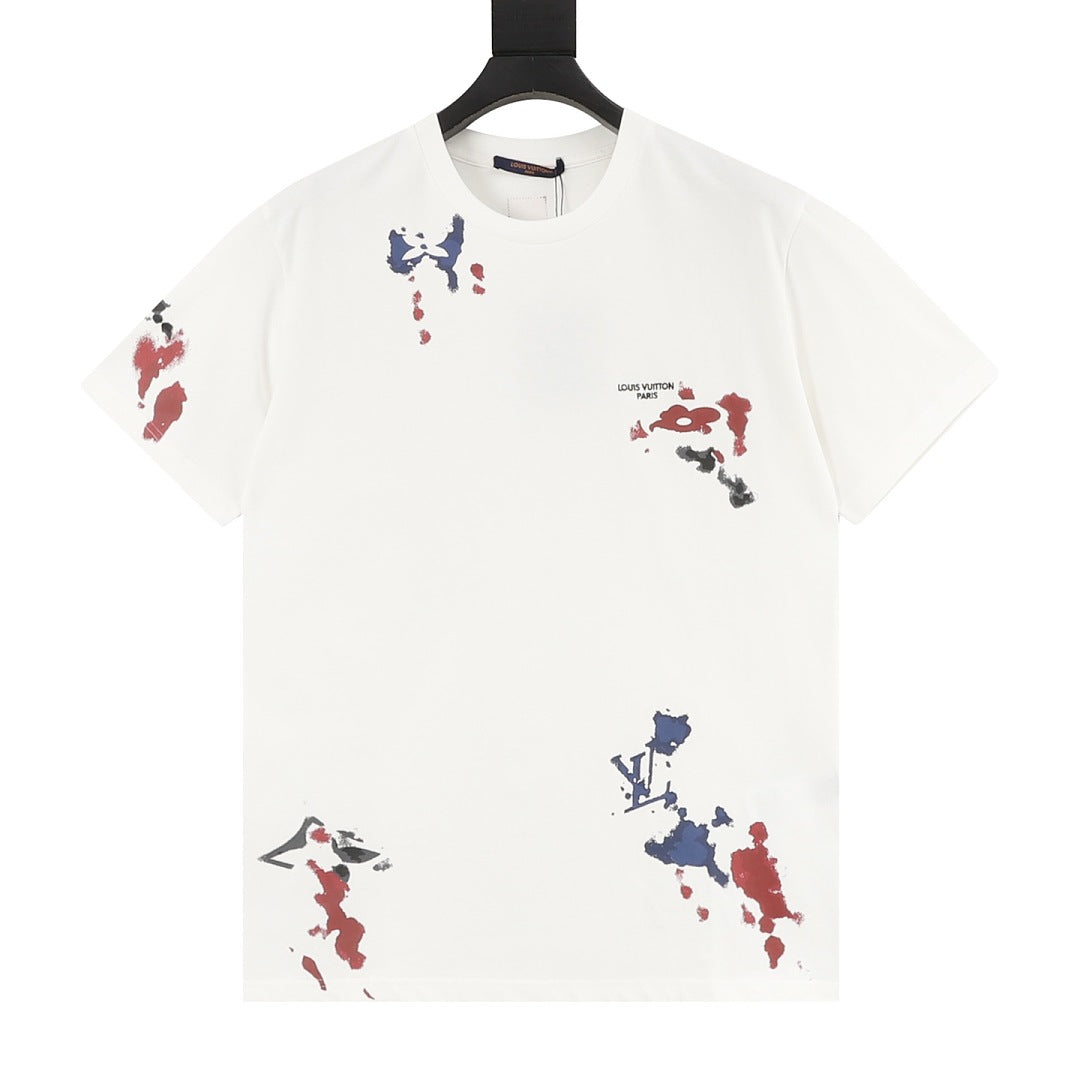 Louis Vuitton Short-Sleeved Shirt with Ink-Wash Monogram Print