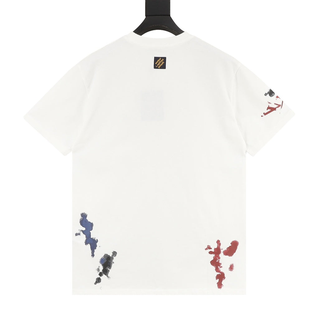 Louis Vuitton Short-Sleeved Shirt with Ink-Wash Monogram Print