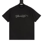 Louis Vuitton Short-Sleeve T-Shirt with Handwritten Rhinestone Signature