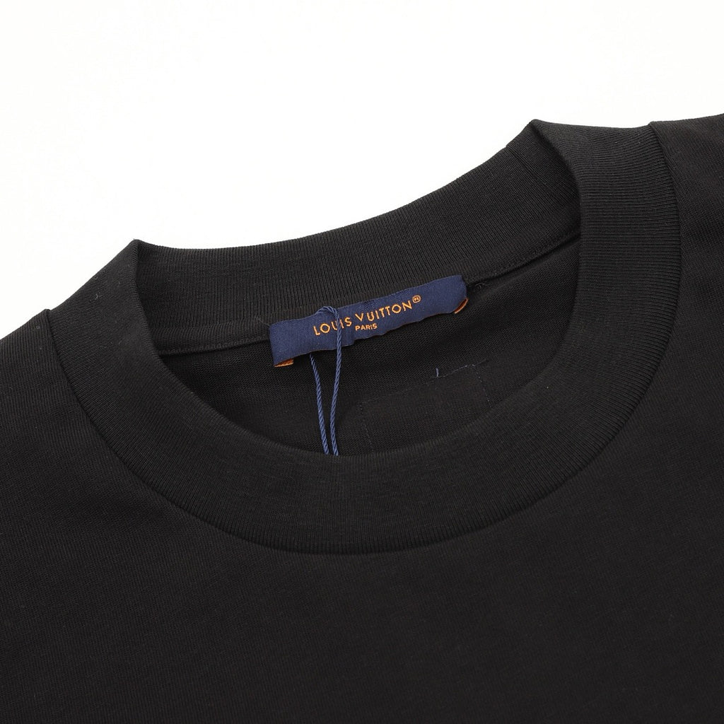 Louis Vuitton Short-Sleeve T-Shirt with Handwritten Rhinestone Signature