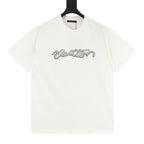 Louis Vuitton Short-Sleeve T-Shirt with Handwritten Rhinestone Signature