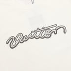 Louis Vuitton Short-Sleeve T-Shirt with Handwritten Rhinestone Signature