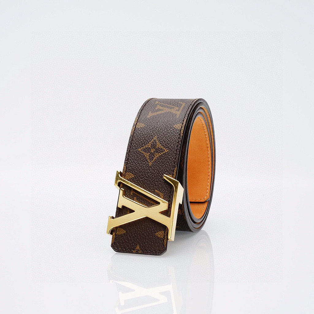 Louis Vuitton Monogram Belt – LV Initiales Gold Buckle