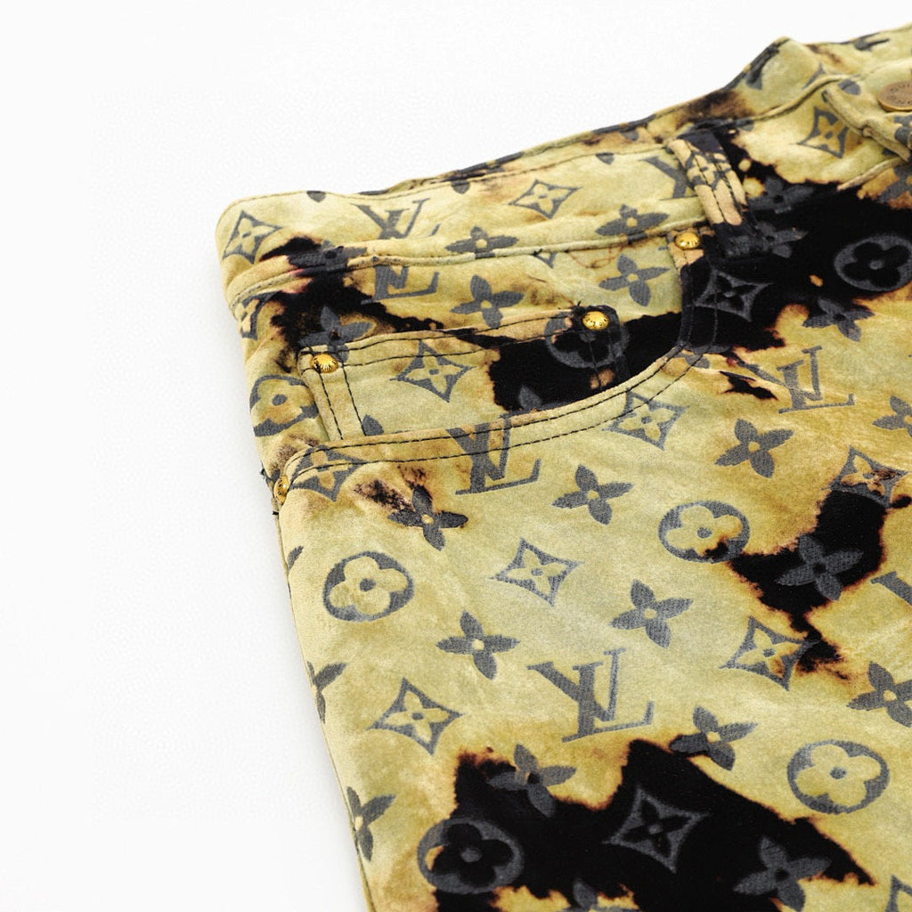 Louis Vuitton Faded "Burning Clouds" Denim Trousers