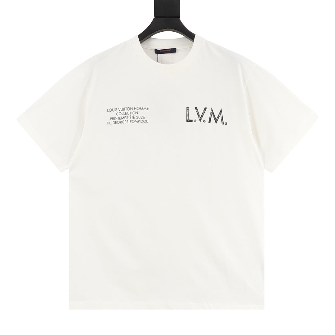 Louis Vuitton LVM Double-Print Inkjet Short-Sleeve T-Shirt