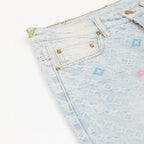 Louis Vuitton Collaboration Candy-Embroidered Denim Trousers