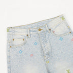 Louis Vuitton Collaboration Candy-Embroidered Denim Trousers