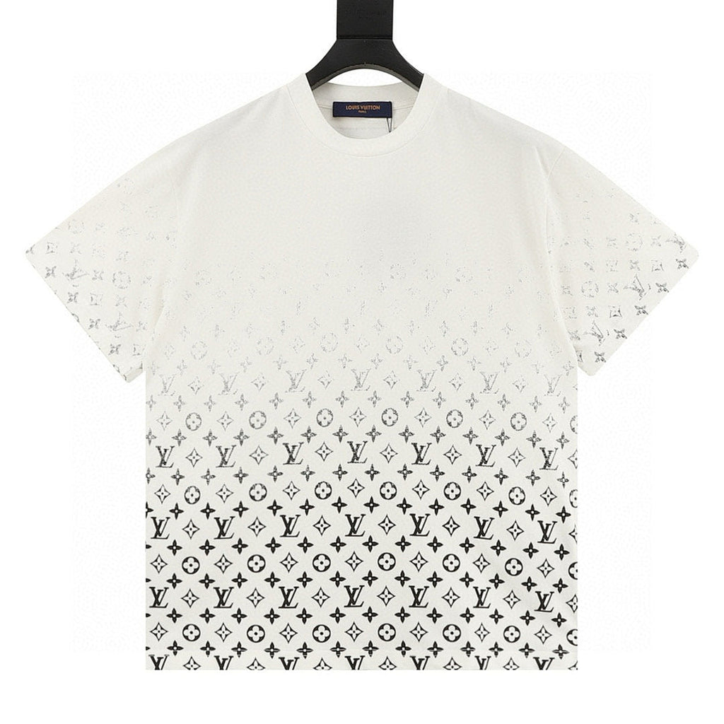 Louis Vuitton 2026 Classic Gradient All-Over LV Logo Short-Sleeve T-Shirt | Unisex