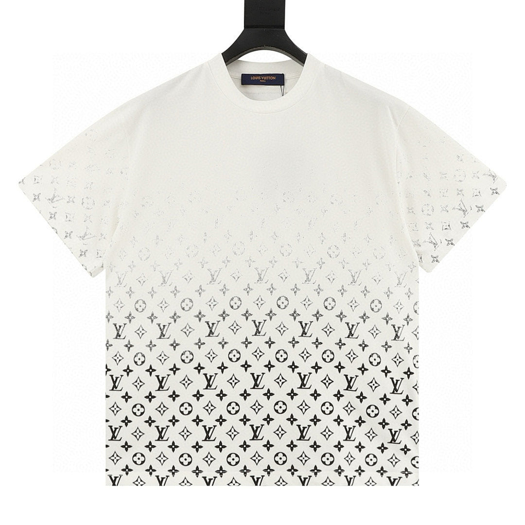 Louis Vuitton 2026 Classic Gradient All-Over LV Logo Short-Sleeve T-Shirt | Unisex