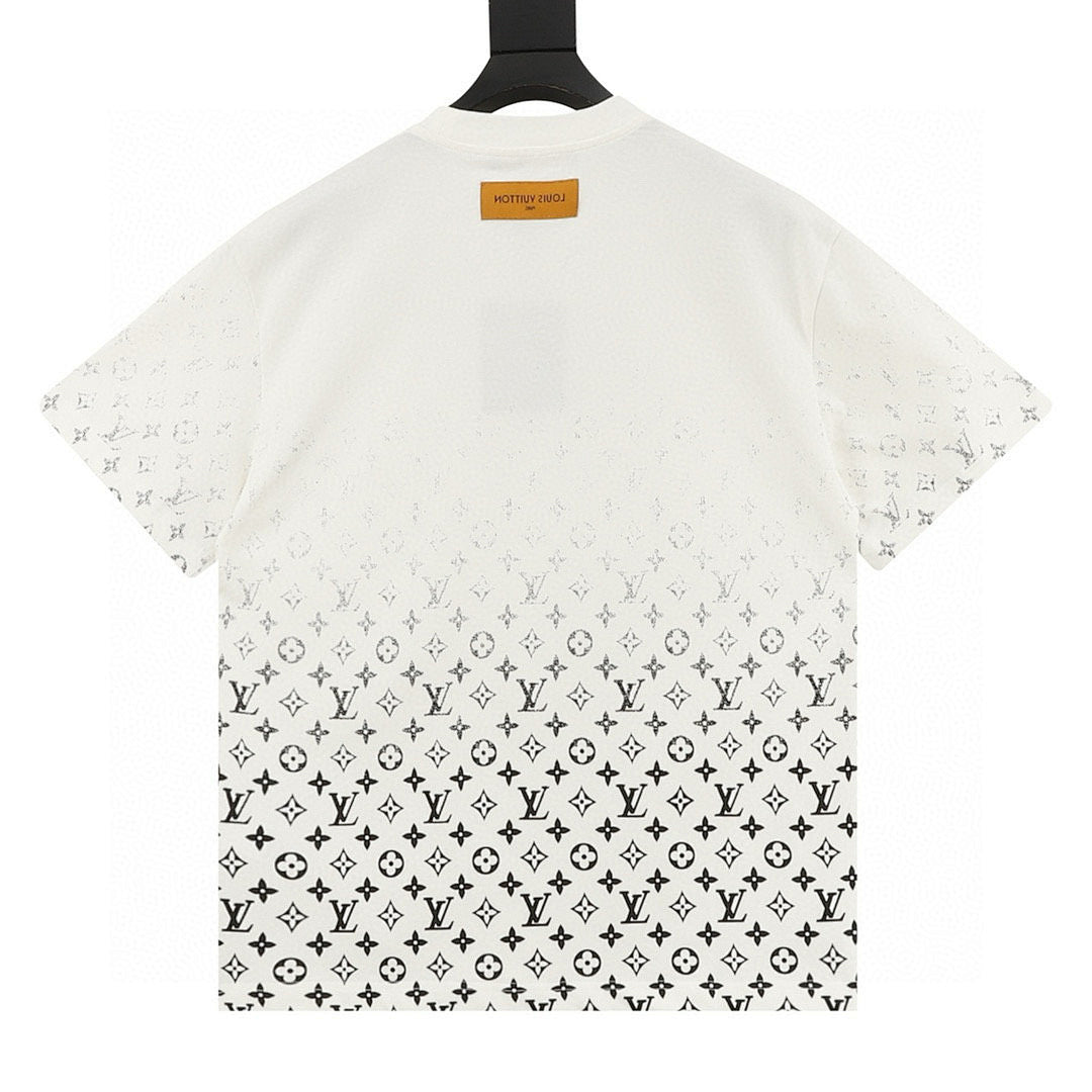 Louis Vuitton 2026 Classic Gradient All-Over LV Logo Short-Sleeve T-Shirt | Unisex