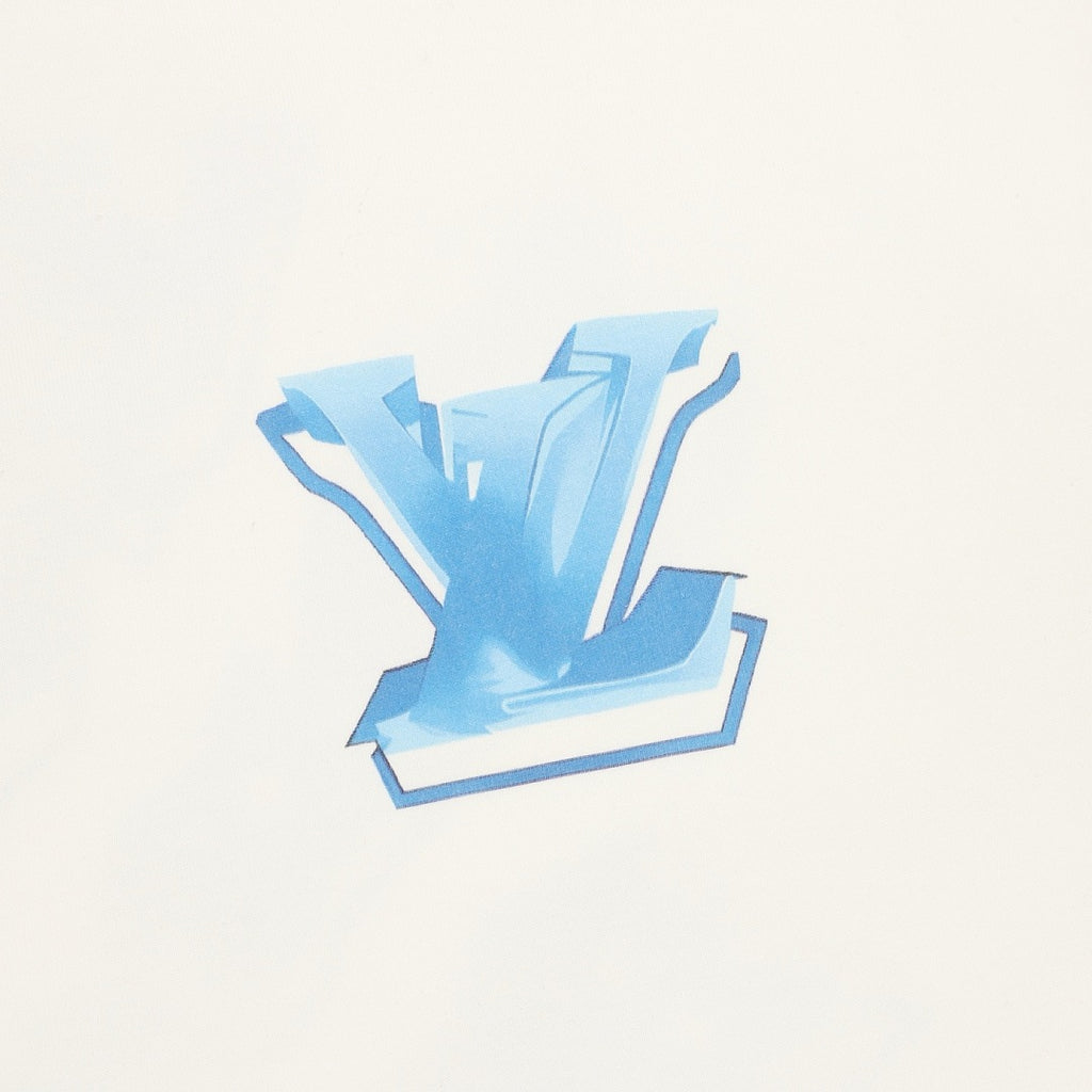 Louis Vuitton Icy Blue Crystal 3D LV Short-Sleeve T-Shirt
