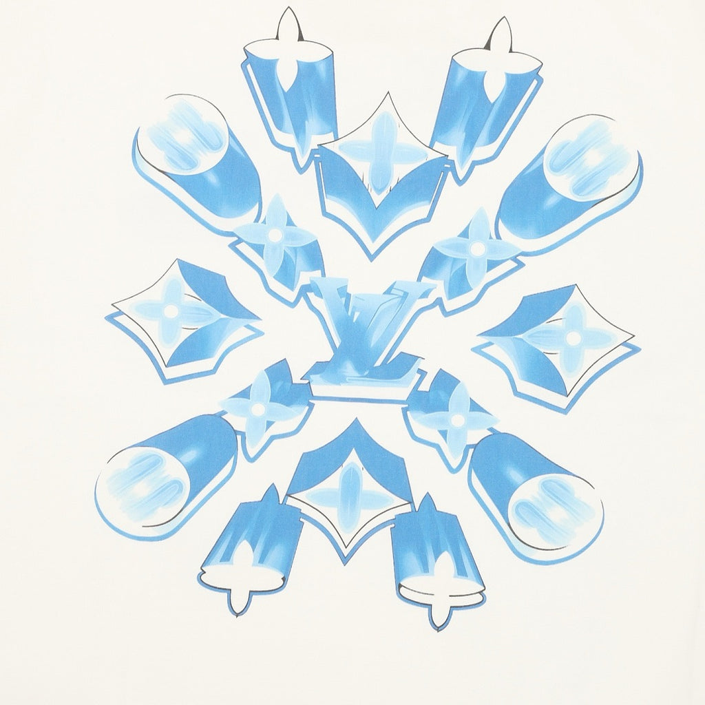 Louis Vuitton Icy Blue Crystal 3D LV Short-Sleeve T-Shirt