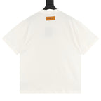 Louis Vuitton Short-Sleeve T-Shirt featuring Oil Painting Splatter, Handwritten Signature, and Embossed Relief Details.