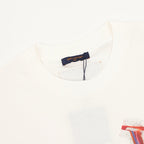 Louis Vuitton Short-Sleeve T-Shirt featuring Oil Painting Splatter, Handwritten Signature, and Embossed Relief Details.