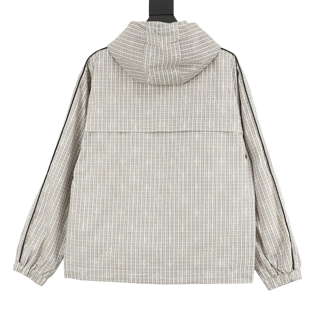 Louis Vuitton Plaid Hooded Zip Jacket – LV Gold Zip