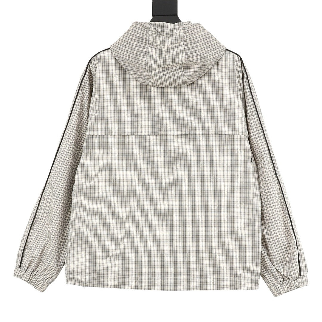 Louis Vuitton Plaid Hooded Zip Jacket – LV Gold Zip