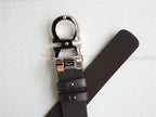 Salvatore Ferragamo Classic Leather Belt – Iconic Gancini Silver Buckle