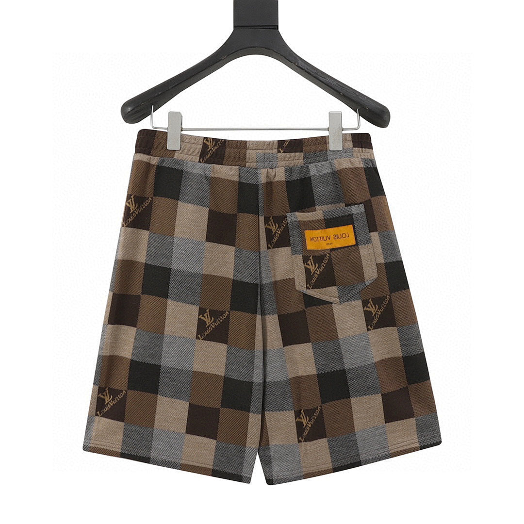 Louis Vuitton Damier Jacquard Lettering Shorts