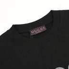 Gucci Double-Image Letter Embroidery Short-Sleeve Top