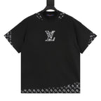 Louis Vuitton Short-Sleeve T-Shirt with Embroidered Leather Logo