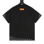 Louis Vuitton Short-Sleeve T-Shirt with Embroidered Leather Logo