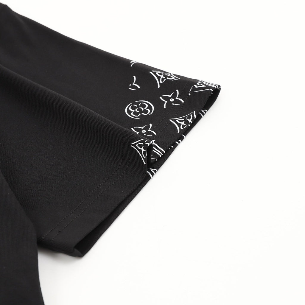 Louis Vuitton Short-Sleeve T-Shirt with Embroidered Leather Logo