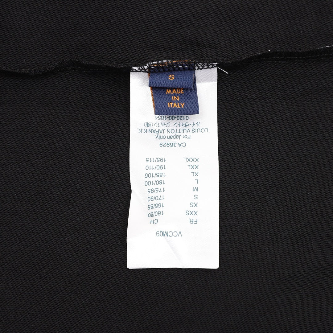 Louis Vuitton Short-Sleeve T-Shirt with Embroidered Leather Logo