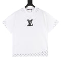 Louis Vuitton Short-Sleeve T-Shirt with Embroidered Leather Logo