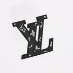 Louis Vuitton Short-Sleeve T-Shirt with Embroidered Leather Logo