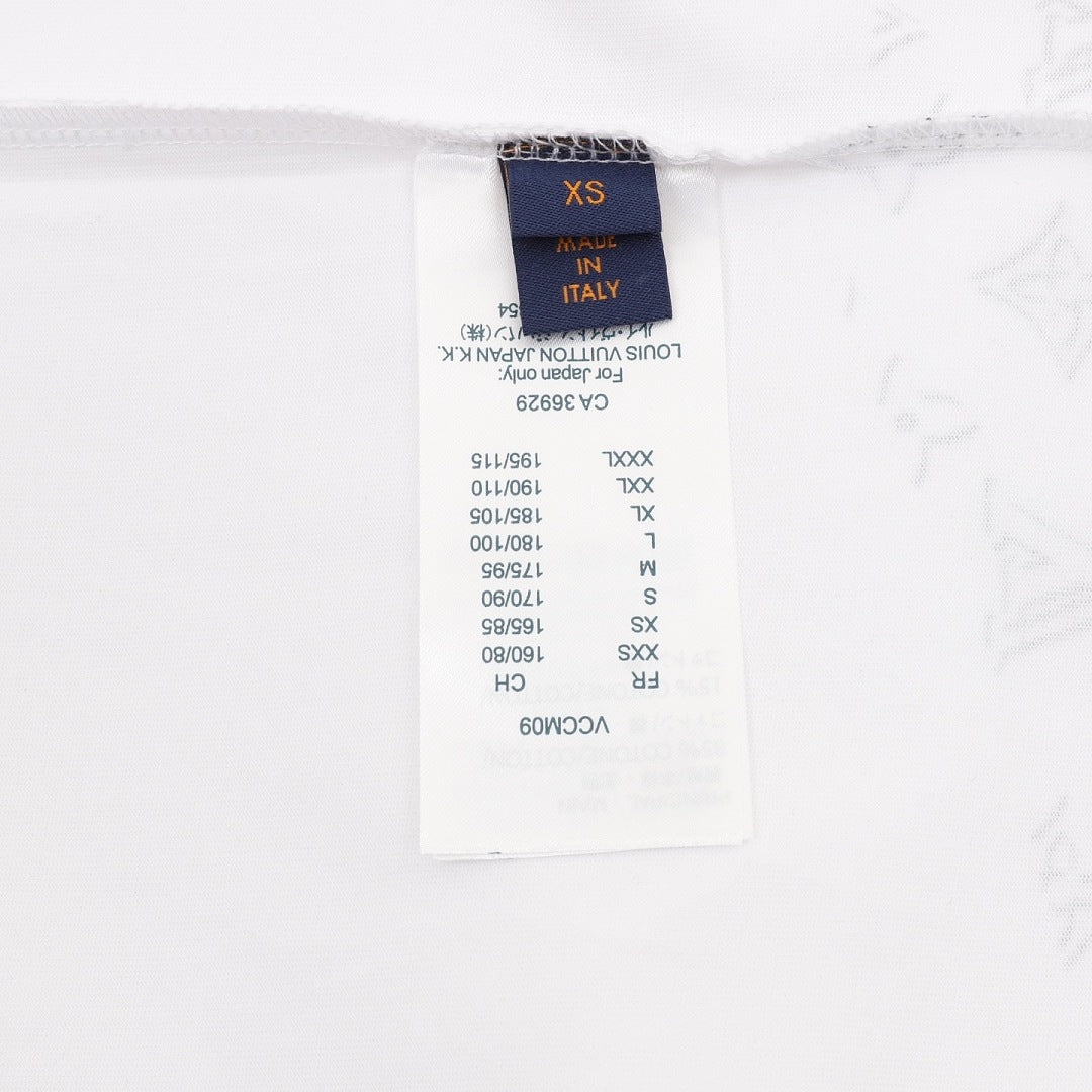 Louis Vuitton Short-Sleeve T-Shirt with Embroidered Leather Logo