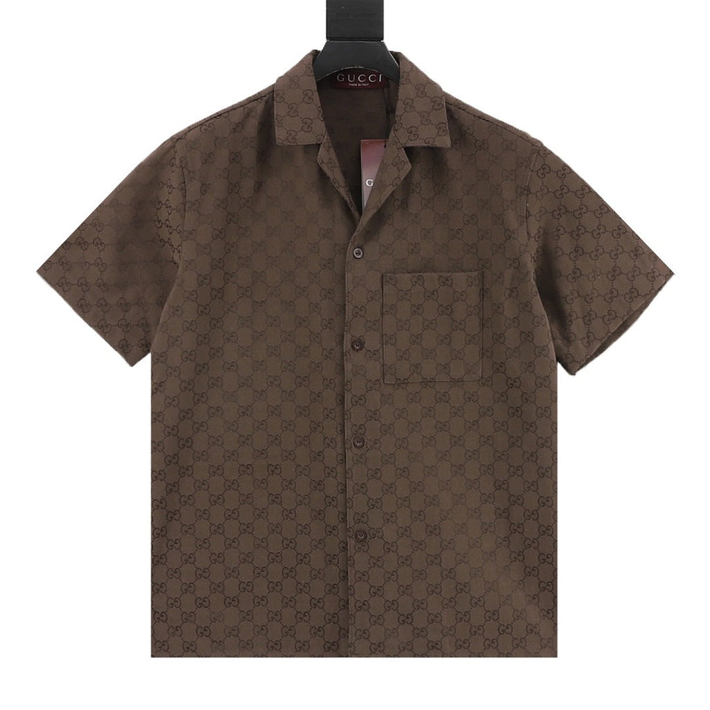 Gucci 2026 All-Over GG Jacquard Linen Shirt EU 44-50
