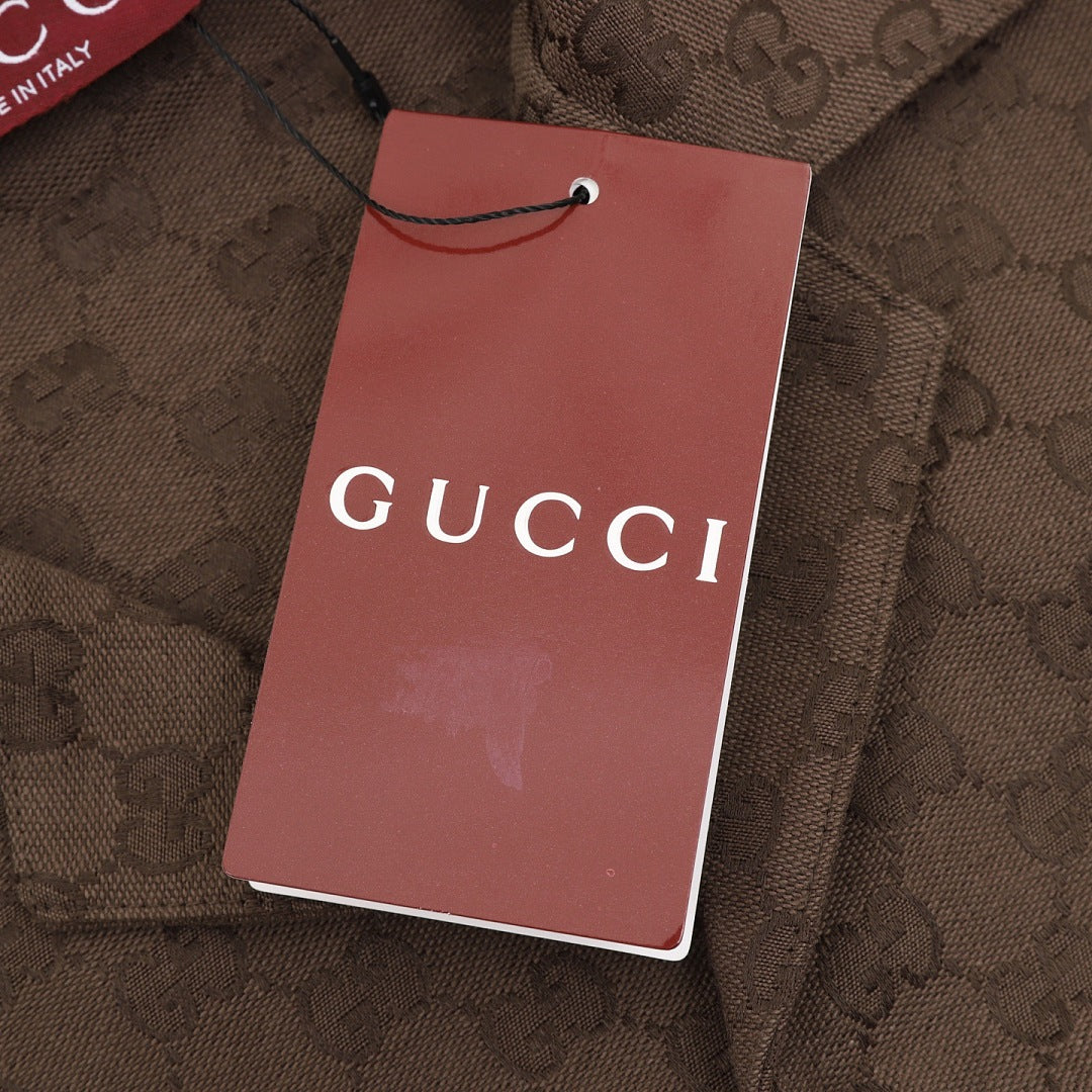 Gucci 2026 All-Over GG Jacquard Linen Shirt EU 44-50