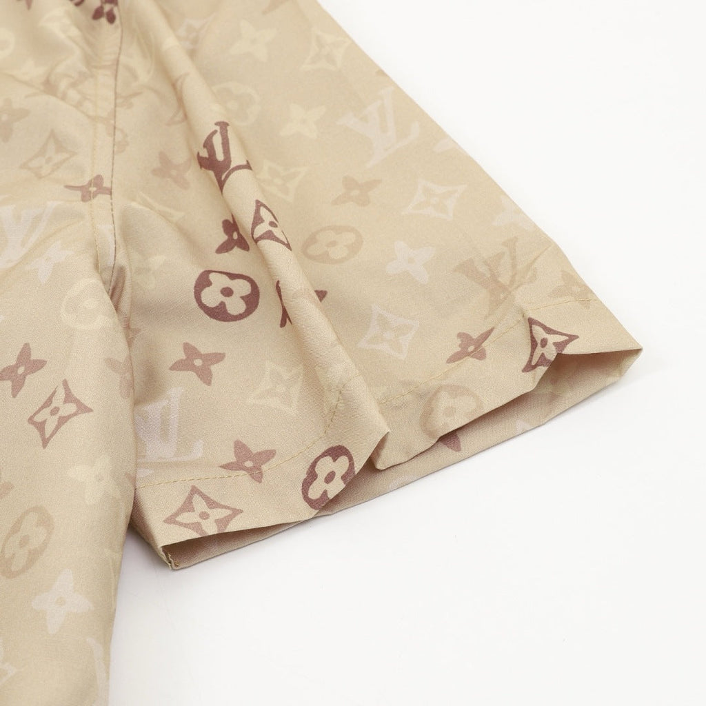 Louis Vuitton Khaki All-Over Print Shirt