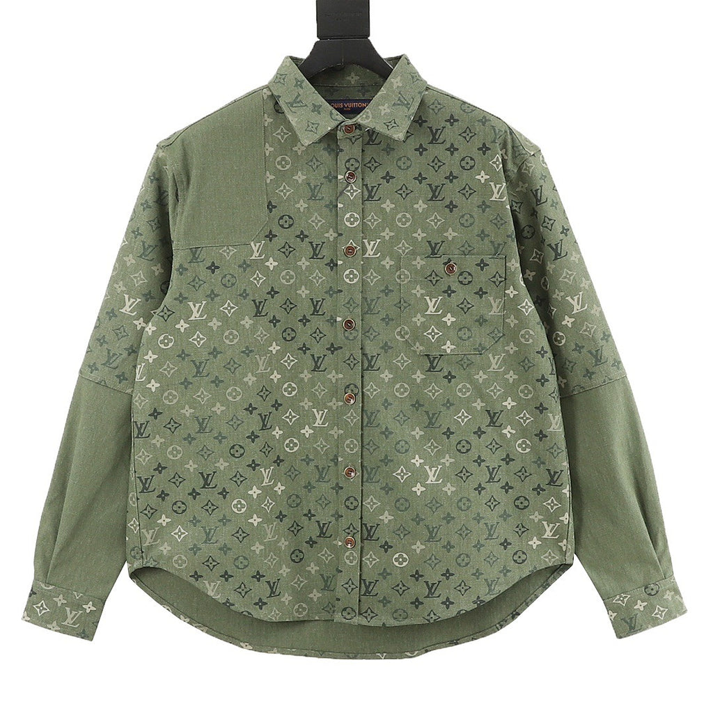 Louis Vuitton Monogram Overshirt Jacket – Khaki Green
