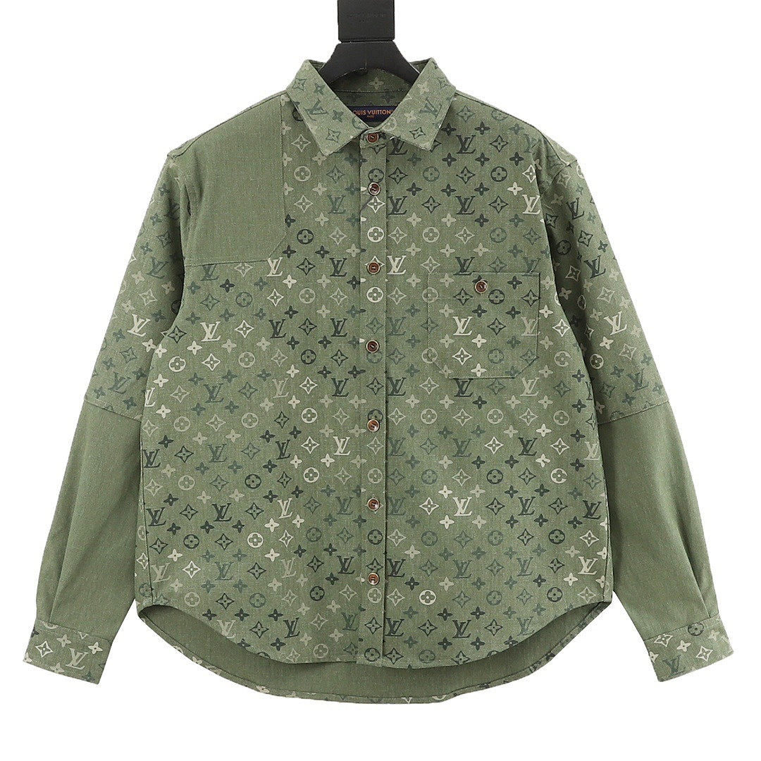Louis Vuitton Monogram Overshirt Jacket – Khaki Green