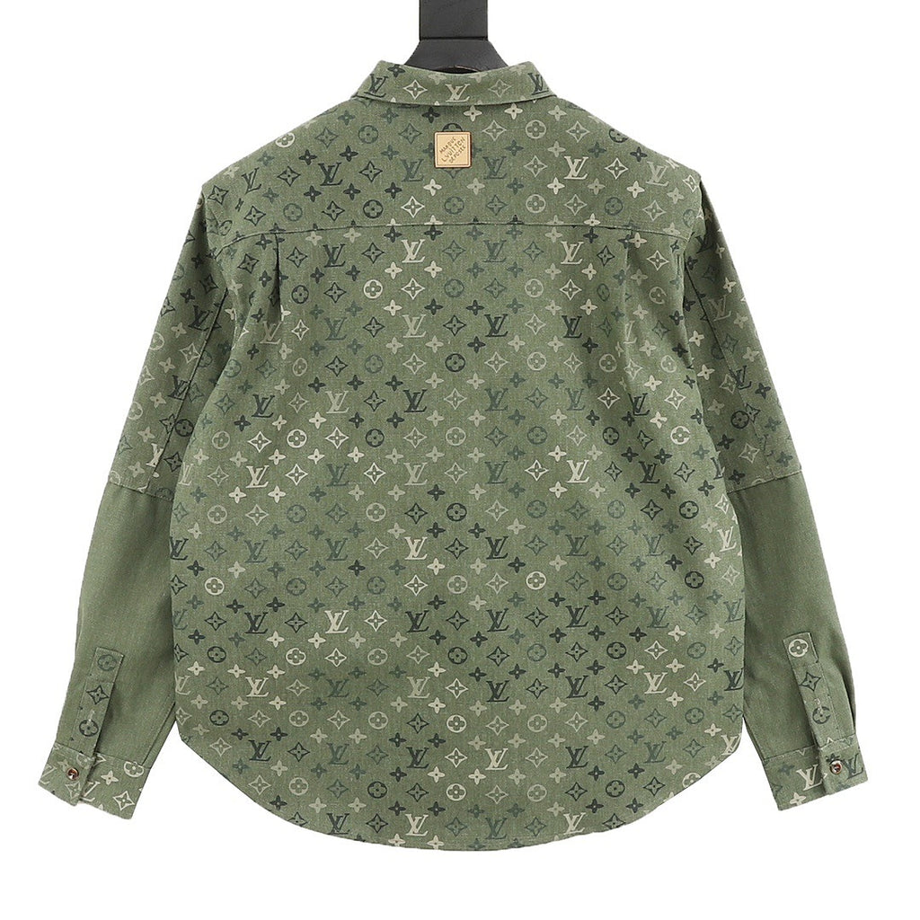 Louis Vuitton Monogram Overshirt Jacket – Khaki Green