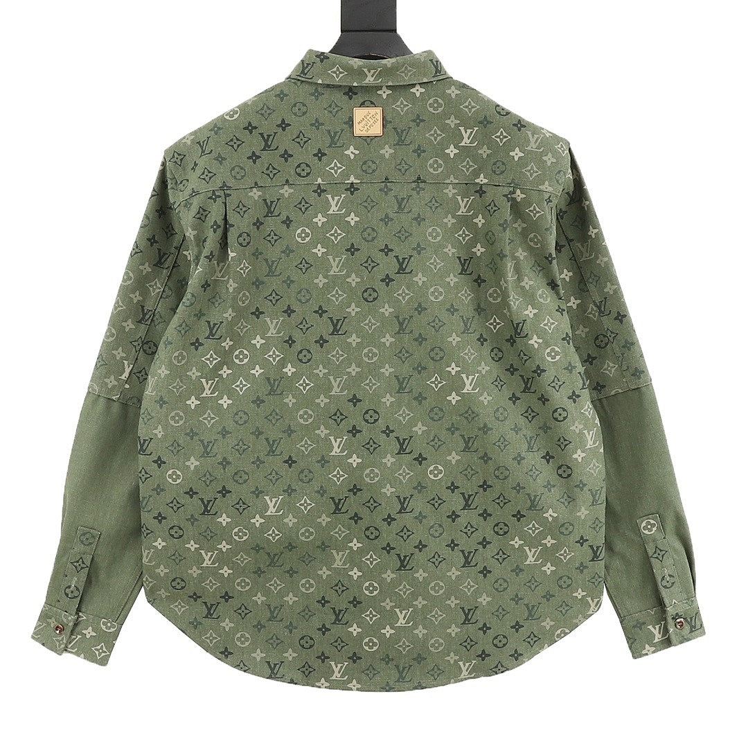 Louis Vuitton Monogram Overshirt Jacket – Khaki Green