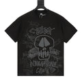 Stussy Loose-Fit All-Over Skull Print T-Shirt