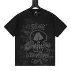 Stussy Loose-Fit All-Over Skull Print T-Shirt