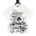Stussy Loose-Fit All-Over Skull Print T-Shirt