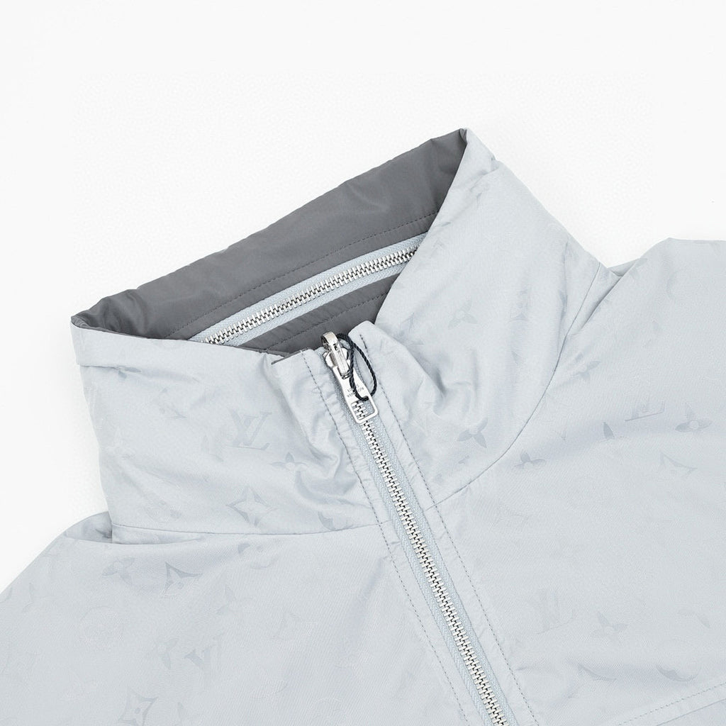 Louis Vuitton Monogram Jacquard Stand-Collar Zip Jacket