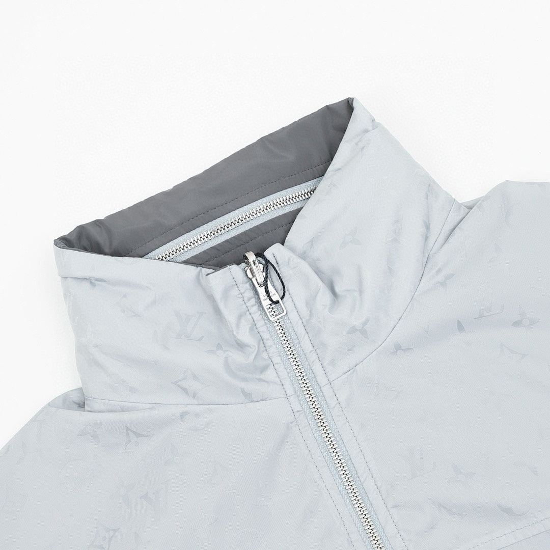Louis Vuitton Monogram Jacquard Stand-Collar Zip Jacket