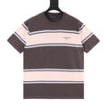 Louis Vuitton Short-Sleeved Knit Top with Color-Block Striped Panels