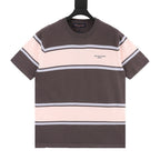 Louis Vuitton Short-Sleeved Knit Top with Color-Block Striped Panels
