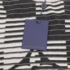 Louis Vuitton Striped Monogram Jacquard Knit Short-Sleeve Top