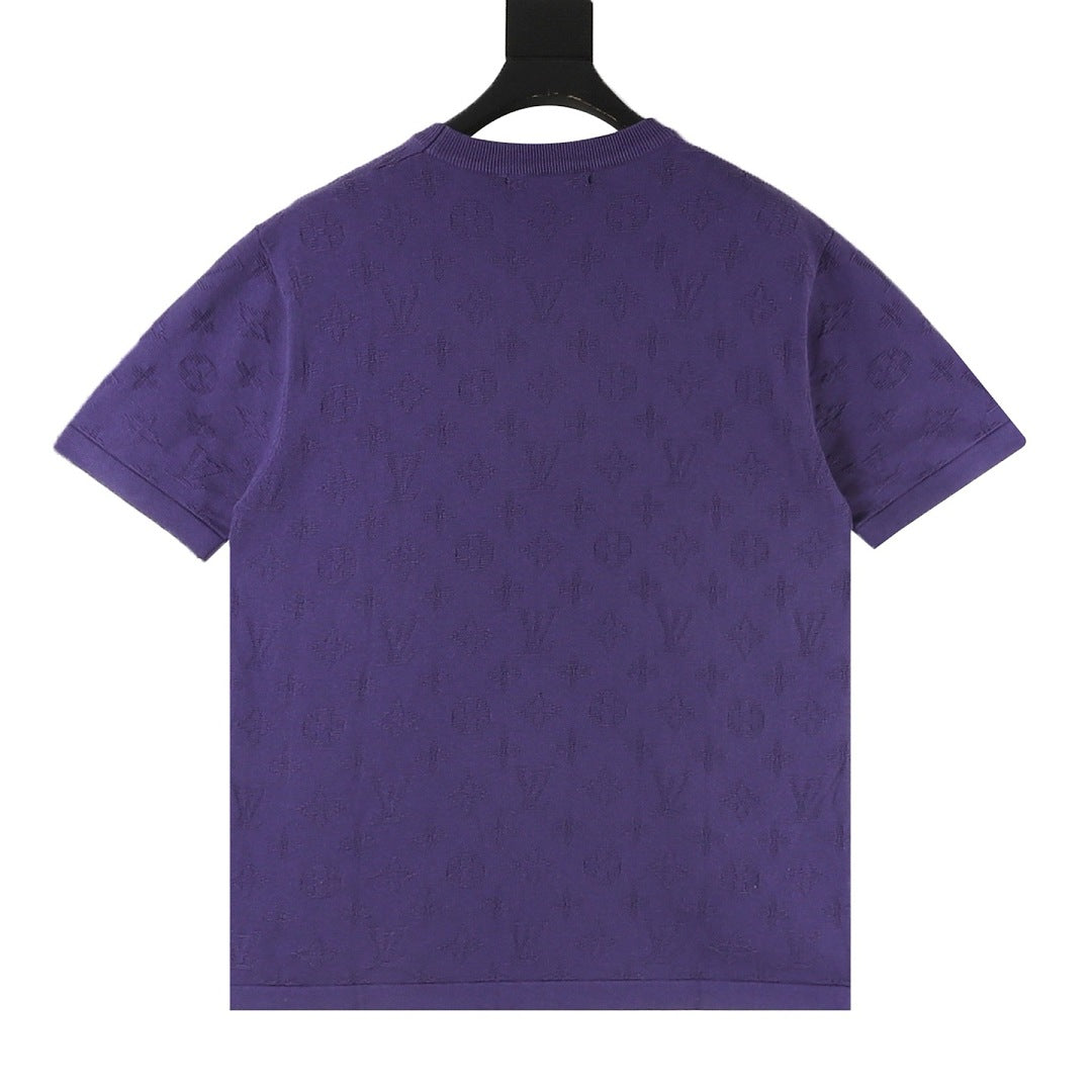 Louis Vuitton Monogram Jacquard Knit Short-Sleeve Top