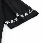Louis Vuitton Letter Jacquard Knit T-Shirt with Cuff Detail